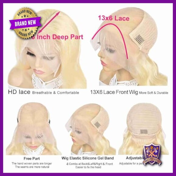 30 Inch Human Hair Lace Front Wig Body Wave 200% Density Glueless